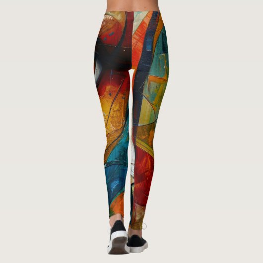 Leggings Art Abstrait coloré (Dos)