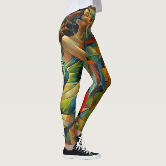 Leggings Art Abstrait coloré (Droite)