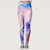 Leggings Art abstrait d'aquarelle (Devant)