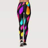 Leggings Art Abstrait de flamme (Dos)