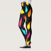 Leggings Art Abstrait de flamme (Gauche)
