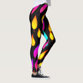 Leggings Art Abstrait de flamme (Droite)