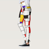 Leggings Art abstrait de style de Mondrian (Gauche)