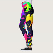 Leggings Art Abstrait d'explosion de couleur liquide (Gauche)