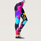 Leggings Art Abstrait d'explosion de couleur liquide (Droite)