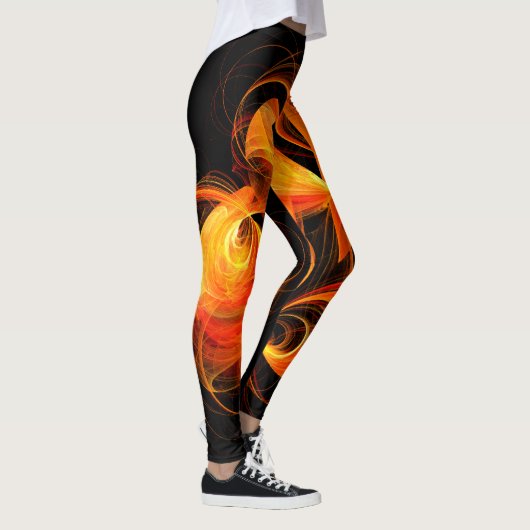 Leggings Art Abstrait Fireball (Droite)