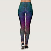Leggings Art abstrait fractal coloré et psychédélique (Dos)