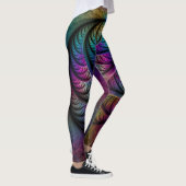 Leggings Art abstrait fractal coloré et psychédélique (Droite)