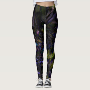 Leggings Art abstrait funky en verre couleur éclaboussure G