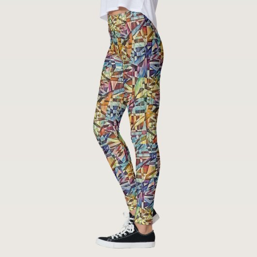 Leggings Art Abstrait géométrique (Gauche)