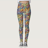 Leggings Art Abstrait géométrique (Devant)