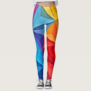 Leggings Art abstrait géométrique prisme gras