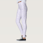 Leggings Art Abstrait Gouache Blanc Violet Firebrand (Gauche)
