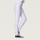 Leggings Art Abstrait Gouache Blanc Violet Firebrand (Droite)