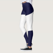 Leggings Art Abstrait Gras Bleu foncé Blanc (Gauche)