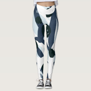 Leggings Art Abstrait : Illustration de peinture transparen