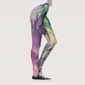 Leggings Art abstrait liquide à l'encre d'alcool multicolor (Droite)