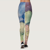 Leggings Art abstrait liquide à l'encre d'alcool texturée c (Dos)
