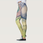 Leggings Art abstrait liquide à l'encre d'alcool texturée c (Gauche)