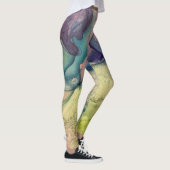 Leggings Art abstrait liquide à l'encre d'alcool texturée c (Droite)