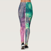 Leggings Art abstrait liquide à l'encre d'alcool texturée c (Dos)