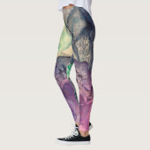 Leggings Art abstrait liquide à l'encre d'alcool texturée c (Gauche)