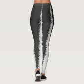 Leggings Art Abstrait Minimalisme Gris Lignes blanches Legg (Dos)