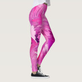Leggings Art Abstrait Moderne Rose violet blanc (Droite)