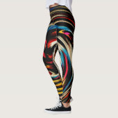 Leggings Art Abstrait moderne Swirl (Gauche)