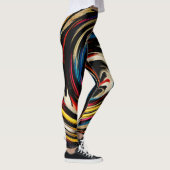 Leggings Art Abstrait moderne Swirl (Droite)