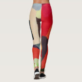 Leggings Art Abstrait multi-couleur motif géométrie élégant (Dos)