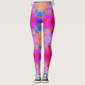 Leggings Art Abstrait Multicolore (Devant)