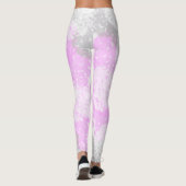 Leggings Art Abstrait Pale Pastel Pink Grey Minimalisme (Dos)