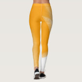 Leggings Art Abstrait Pastel Blanc Orange (Dos)