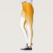 Leggings Art Abstrait Pastel Blanc Orange (Gauche)