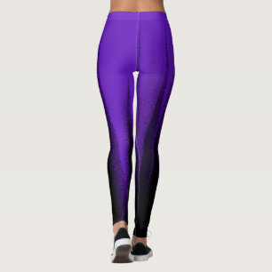 Leggings Art Abstrait Pastel Lavender violet noir