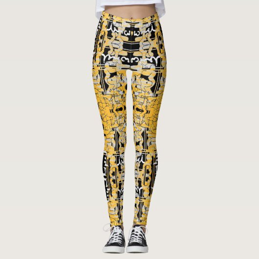 Leggings Art Abstrait "Prière de Sécheresse" (Devant)