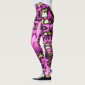 Leggings Art Abstrait rose (Gauche)