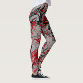 Leggings Art abstrait sale de dragons orientaux d'accent (Droite)