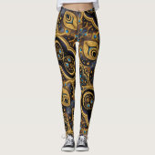 Leggings Art aztèque, dynamique, reflétant la culture (Devant)