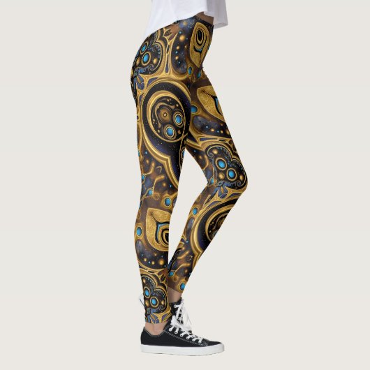 Leggings Art aztèque, dynamique, reflétant la culture (Droite)