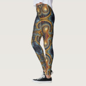 Leggings Art aztèque, dynamique, reflétant la culture (Gauche)