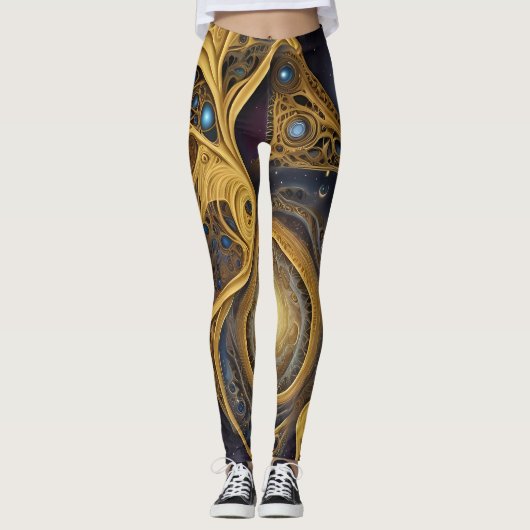 Leggings Art aztèque, dynamique, reflétant la culture (Devant)