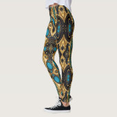 Leggings Art aztèque, dynamique, reflétant la culture (Gauche)