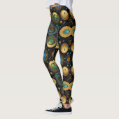 Leggings Art aztèque, dynamique, reflétant la culture (Gauche)
