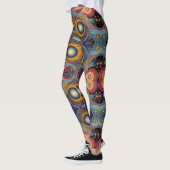 Leggings Art aztèque, dynamique, reflétant la culture (Gauche)