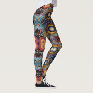 Leggings Art aztèque, dynamique, reflétant la culture