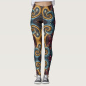 Leggings Art aztèque, dynamique, reflétant la culture (Devant)