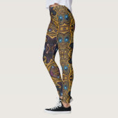 Leggings Art aztèque, dynamique, reflétant la culture (Gauche)