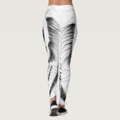 Leggings Art blanc de l'encre de tigre du Bengale (Dos)